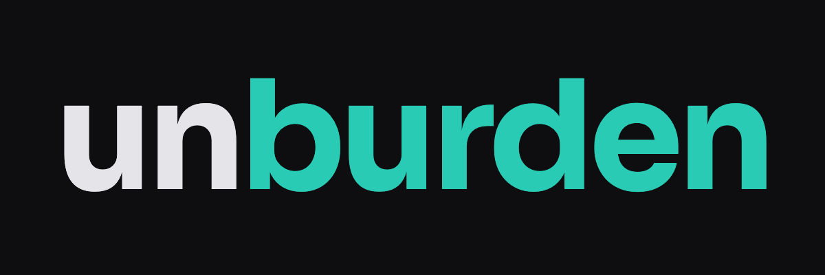 Unburden wordmark on light